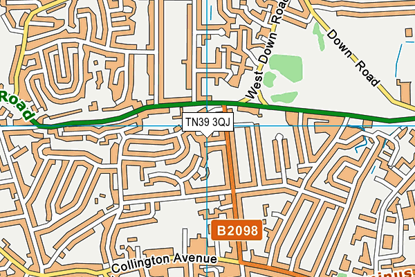 TN39 3QJ map - OS VectorMap District (Ordnance Survey)