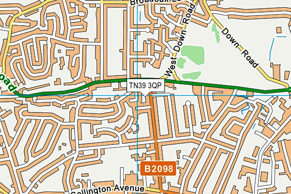 TN39 3QP map - OS VectorMap District (Ordnance Survey)