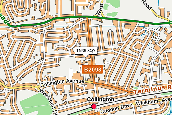 TN39 3QY map - OS VectorMap District (Ordnance Survey)