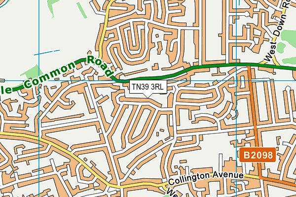 TN39 3RL map - OS VectorMap District (Ordnance Survey)