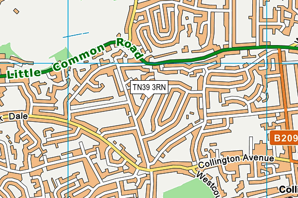 TN39 3RN map - OS VectorMap District (Ordnance Survey)