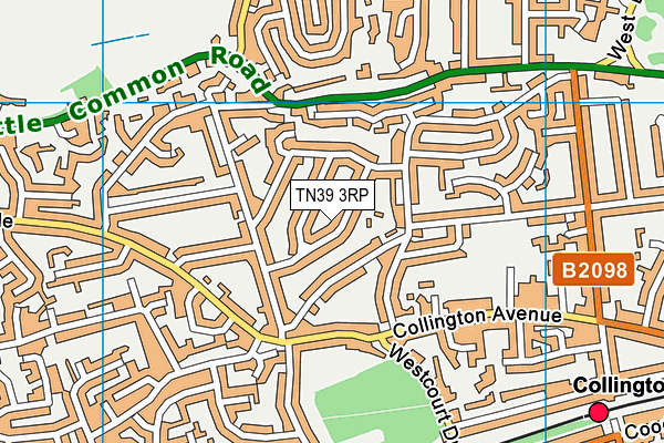 TN39 3RP map - OS VectorMap District (Ordnance Survey)