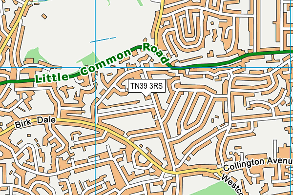 TN39 3RS map - OS VectorMap District (Ordnance Survey)