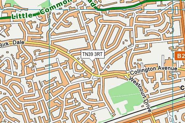 TN39 3RT map - OS VectorMap District (Ordnance Survey)