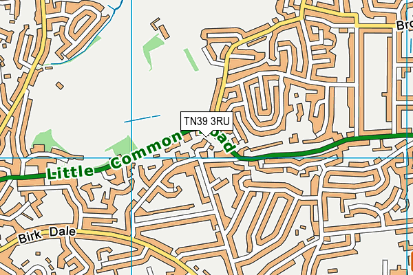 TN39 3RU map - OS VectorMap District (Ordnance Survey)