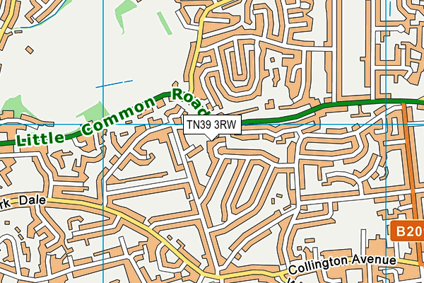 TN39 3RW map - OS VectorMap District (Ordnance Survey)