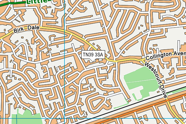TN39 3SA map - OS VectorMap District (Ordnance Survey)