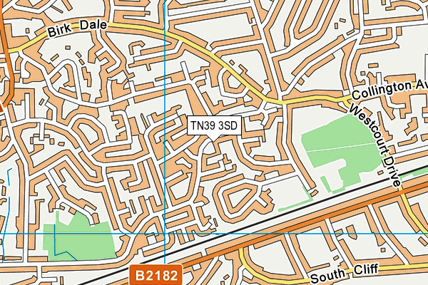 TN39 3SD map - OS VectorMap District (Ordnance Survey)