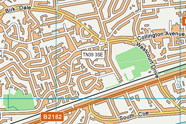 TN39 3SE map - OS VectorMap District (Ordnance Survey)