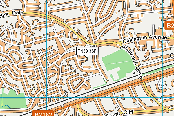 TN39 3SF map - OS VectorMap District (Ordnance Survey)