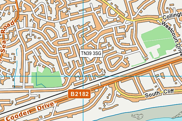 TN39 3SG map - OS VectorMap District (Ordnance Survey)