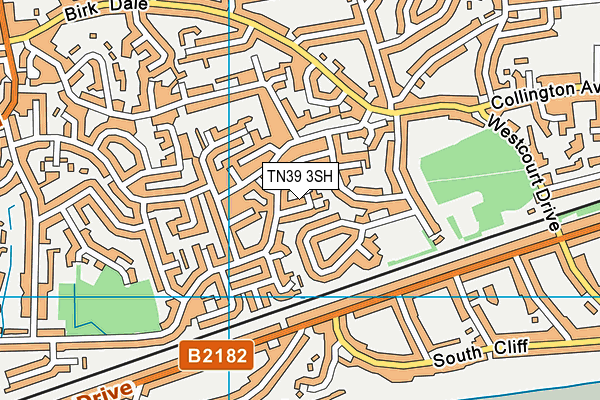 TN39 3SH map - OS VectorMap District (Ordnance Survey)