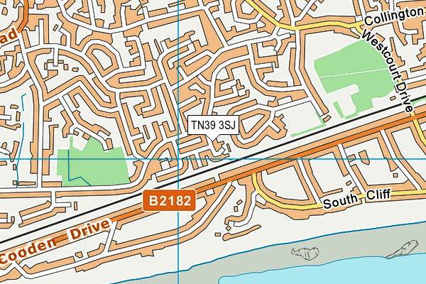 TN39 3SJ map - OS VectorMap District (Ordnance Survey)