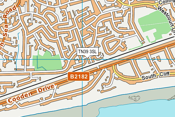 TN39 3SL map - OS VectorMap District (Ordnance Survey)