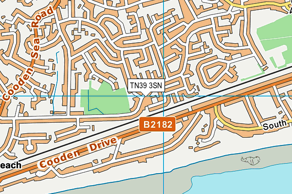 TN39 3SN map - OS VectorMap District (Ordnance Survey)