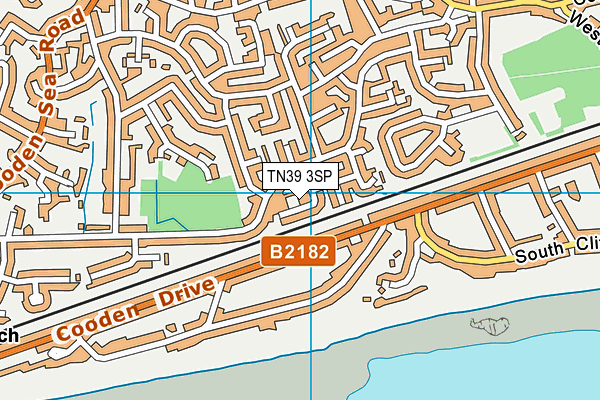 TN39 3SP map - OS VectorMap District (Ordnance Survey)