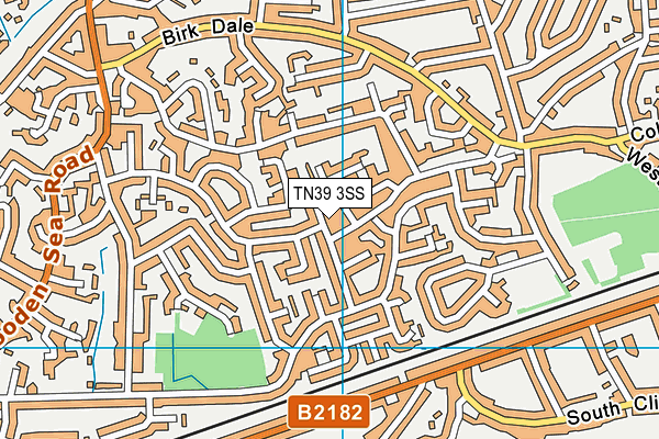 TN39 3SS map - OS VectorMap District (Ordnance Survey)