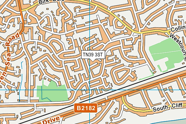 TN39 3ST map - OS VectorMap District (Ordnance Survey)