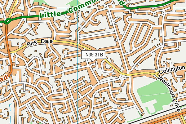 TN39 3TB map - OS VectorMap District (Ordnance Survey)