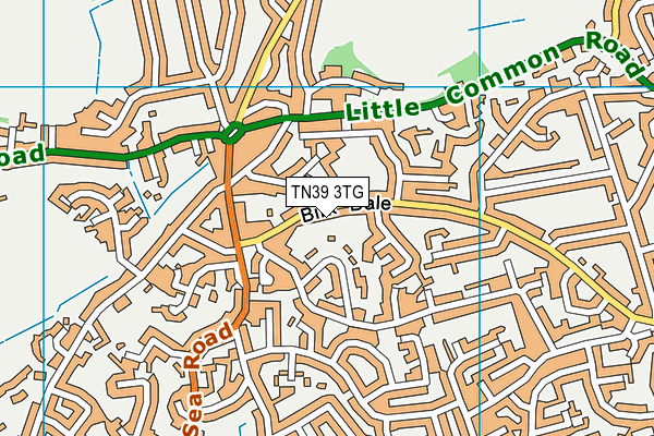 TN39 3TG map - OS VectorMap District (Ordnance Survey)