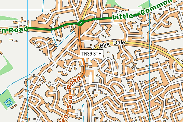 TN39 3TH map - OS VectorMap District (Ordnance Survey)