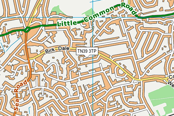 TN39 3TP map - OS VectorMap District (Ordnance Survey)