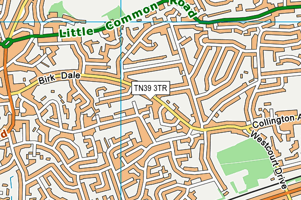 TN39 3TR map - OS VectorMap District (Ordnance Survey)
