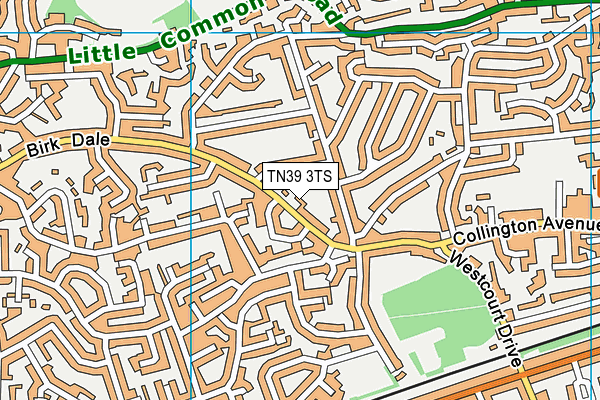 TN39 3TS map - OS VectorMap District (Ordnance Survey)