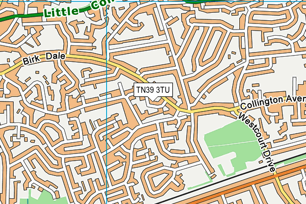 TN39 3TU map - OS VectorMap District (Ordnance Survey)