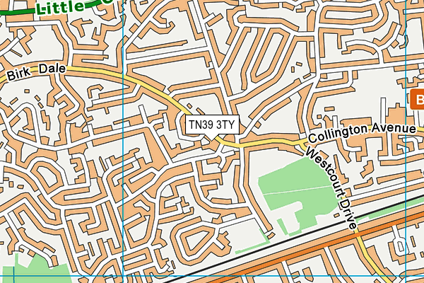 TN39 3TY map - OS VectorMap District (Ordnance Survey)