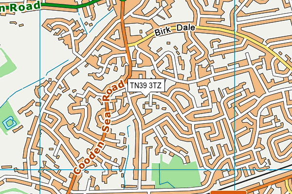 TN39 3TZ map - OS VectorMap District (Ordnance Survey)