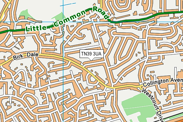 TN39 3UA map - OS VectorMap District (Ordnance Survey)