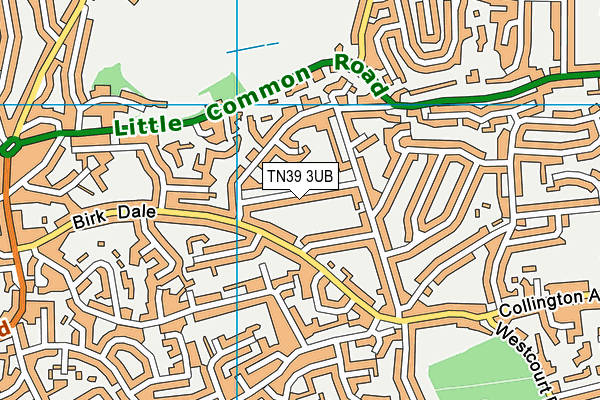 TN39 3UB map - OS VectorMap District (Ordnance Survey)