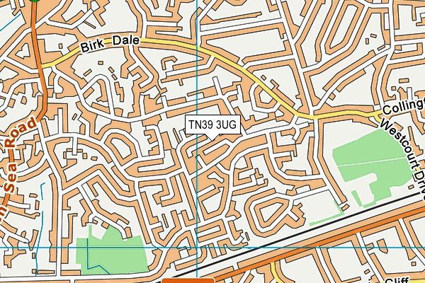 TN39 3UG map - OS VectorMap District (Ordnance Survey)