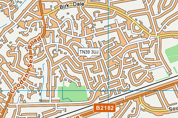 TN39 3UJ map - OS VectorMap District (Ordnance Survey)