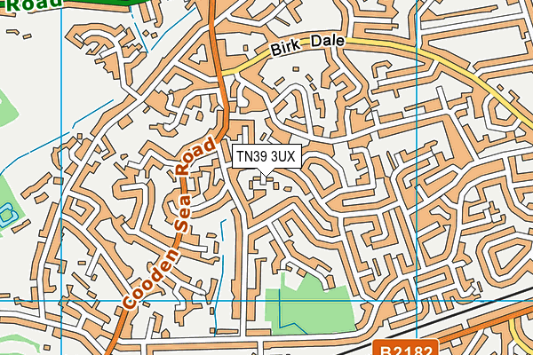 TN39 3UX map - OS VectorMap District (Ordnance Survey)