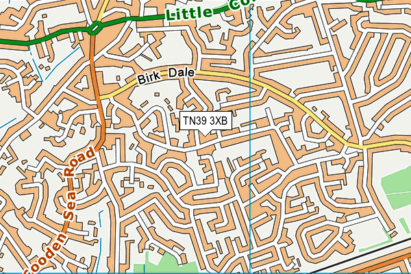 TN39 3XB map - OS VectorMap District (Ordnance Survey)