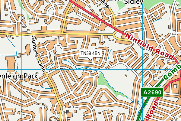 TN39 4BN map - OS VectorMap District (Ordnance Survey)