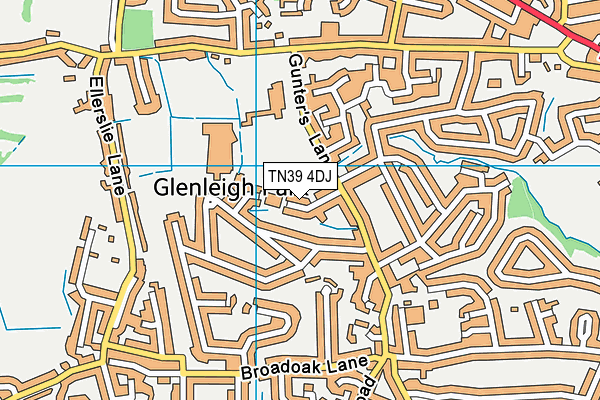 TN39 4DJ map - OS VectorMap District (Ordnance Survey)