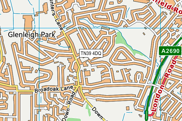 TN39 4DQ map - OS VectorMap District (Ordnance Survey)