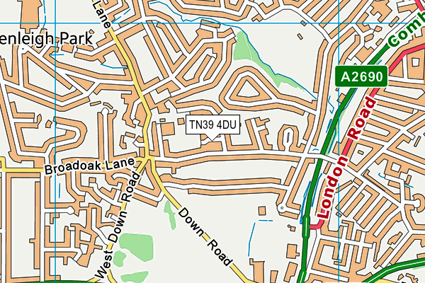 TN39 4DU map - OS VectorMap District (Ordnance Survey)