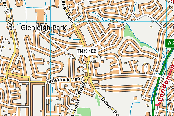 TN39 4EB map - OS VectorMap District (Ordnance Survey)