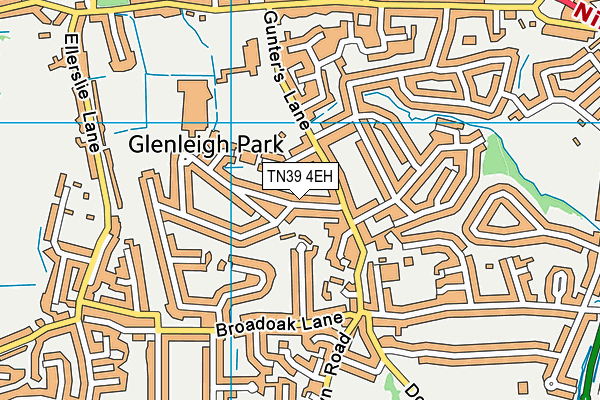 TN39 4EH map - OS VectorMap District (Ordnance Survey)