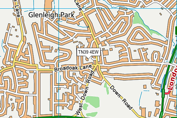 TN39 4EW map - OS VectorMap District (Ordnance Survey)