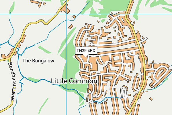 TN39 4EX map - OS VectorMap District (Ordnance Survey)