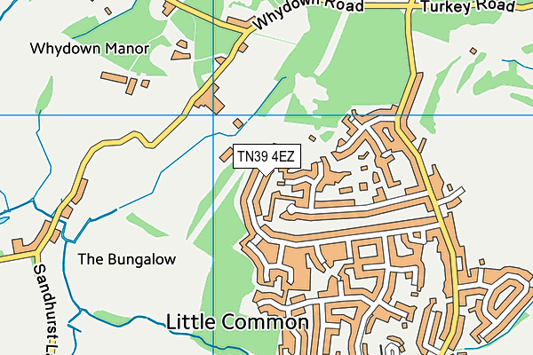 TN39 4EZ map - OS VectorMap District (Ordnance Survey)