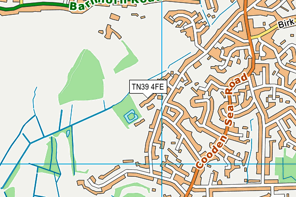 TN39 4FE map - OS VectorMap District (Ordnance Survey)
