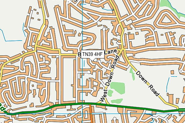 TN39 4HF map - OS VectorMap District (Ordnance Survey)