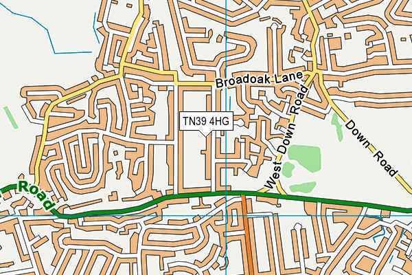TN39 4HG map - OS VectorMap District (Ordnance Survey)