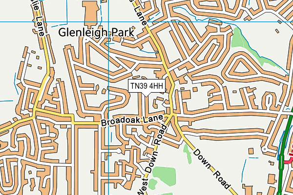 TN39 4HH map - OS VectorMap District (Ordnance Survey)